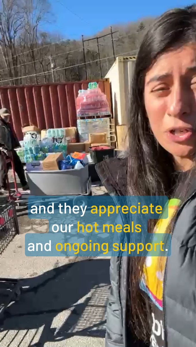 🎥 Andrea is in the mountains near Asheville, where WCK is serving thousands of hot meals to families still recovering from Hurricane Helene. With temperatures often dipping below freezing, these meals are more important than ever. We’re cooking six days a week to provide warmth and nourishment to people who need it most. #ChefsForNorthCarolina