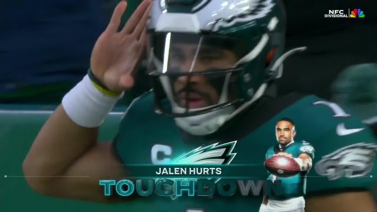 JALEN HURTS WAS GONE ‼️ 44 yards for the opening TD 👏 (📺 NBC)