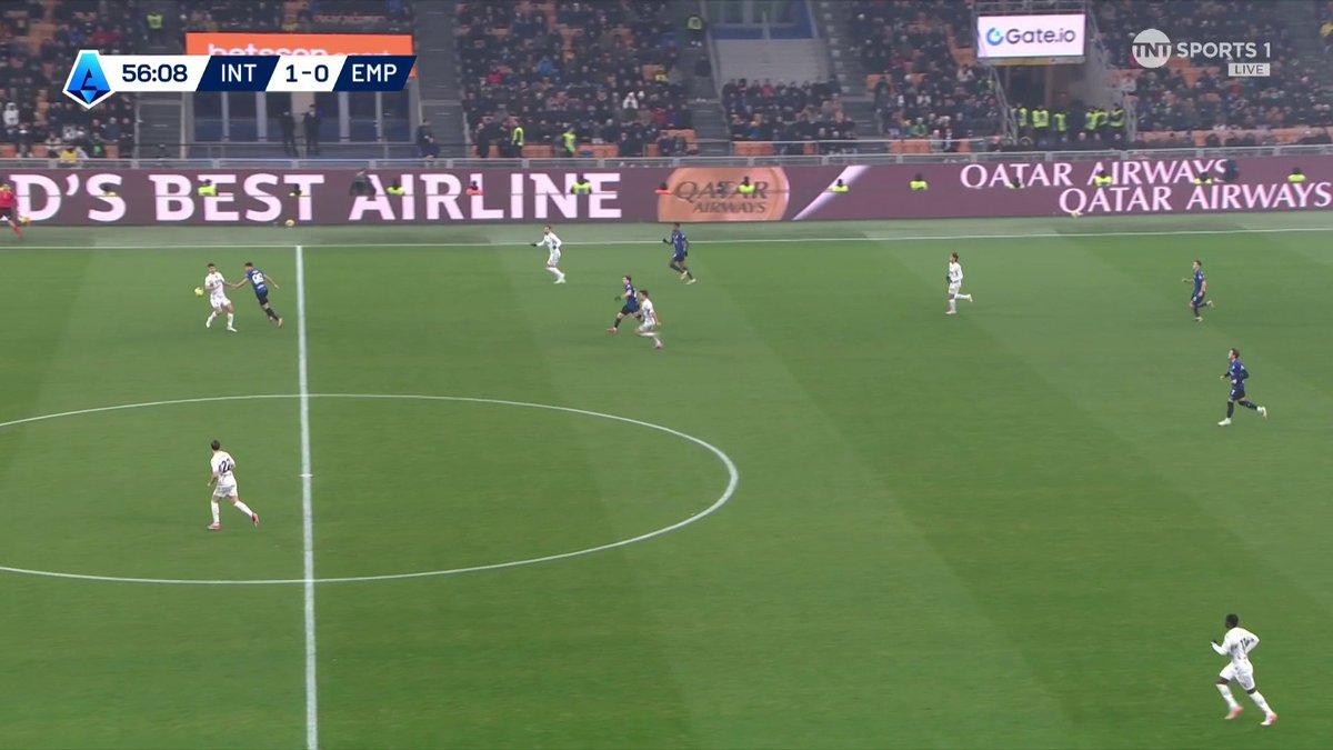 What a strike 🚀 A thunderbolt from Lautaro Martinez gives Inter the lead over Empoli ⚽️ 📺 TNT Sports & @discoveryplusuk
