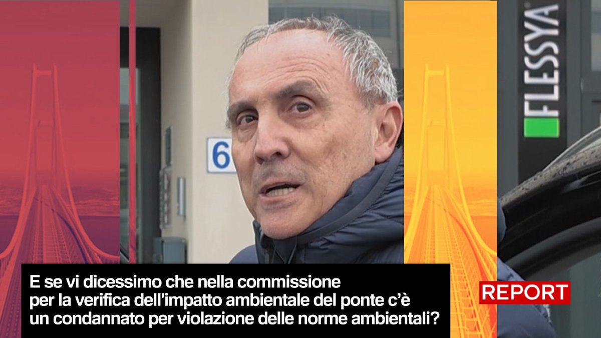 E se vi dicessimo che nella commissione per la verifica dell'impatto ambientale del ponte c’è un condannato per violazione delle norme ambientali? Segui #Report ora in diretta su #Rai3👇