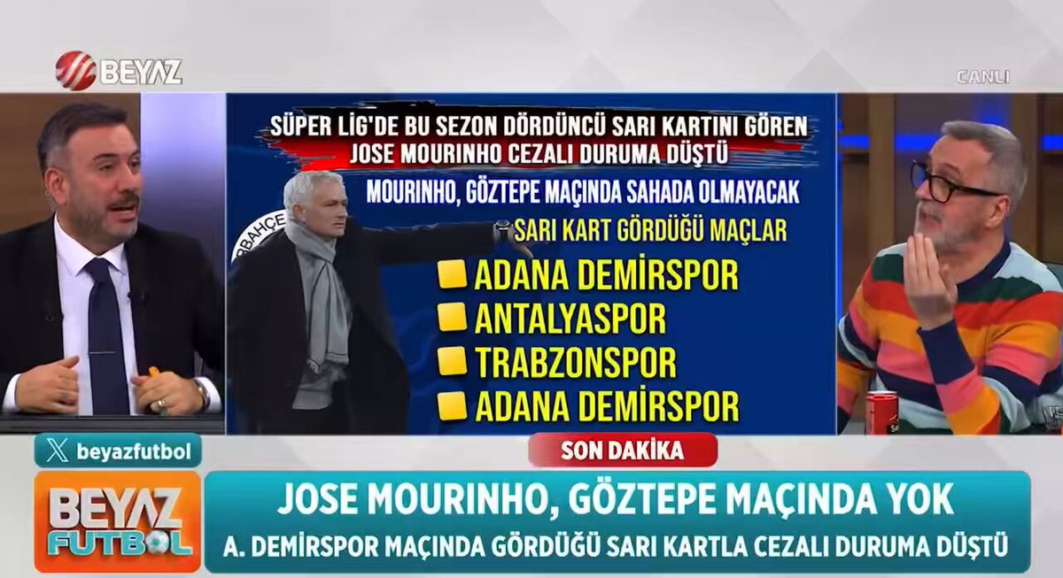 Abdulkerim Durmaz: Geçen gün bir istatistik gördüm. Bizim kaleci antrenörünün Torreira'dan daha çok sarı kartı varmış. Kenarda çok sert oynuyor bizim kaleci antrenörü 😂 Ertem Şener: Bu arada Jose Mourinho'nun da Torreira'dan daha çok sarı kartı var. #beyazfutbol