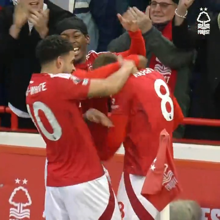 Off the mark in the @PremierLeague. ๐ A memorable first Forest goal for Elliot! ๐