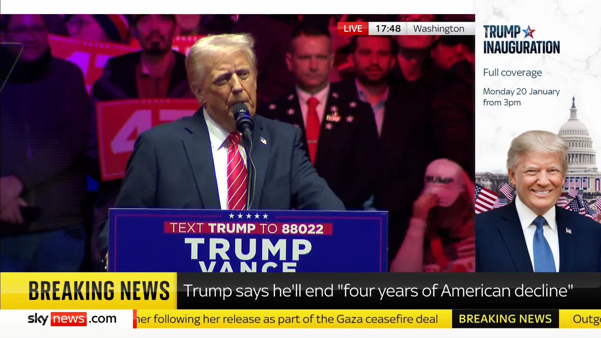 Donald Trump says in the coming days he will "make public" remaining records around the assassination of former President John F Kennedy and Dr Martin Luther King Jr and "other topics of great public interest". 📺 Sky 501 and YouTube