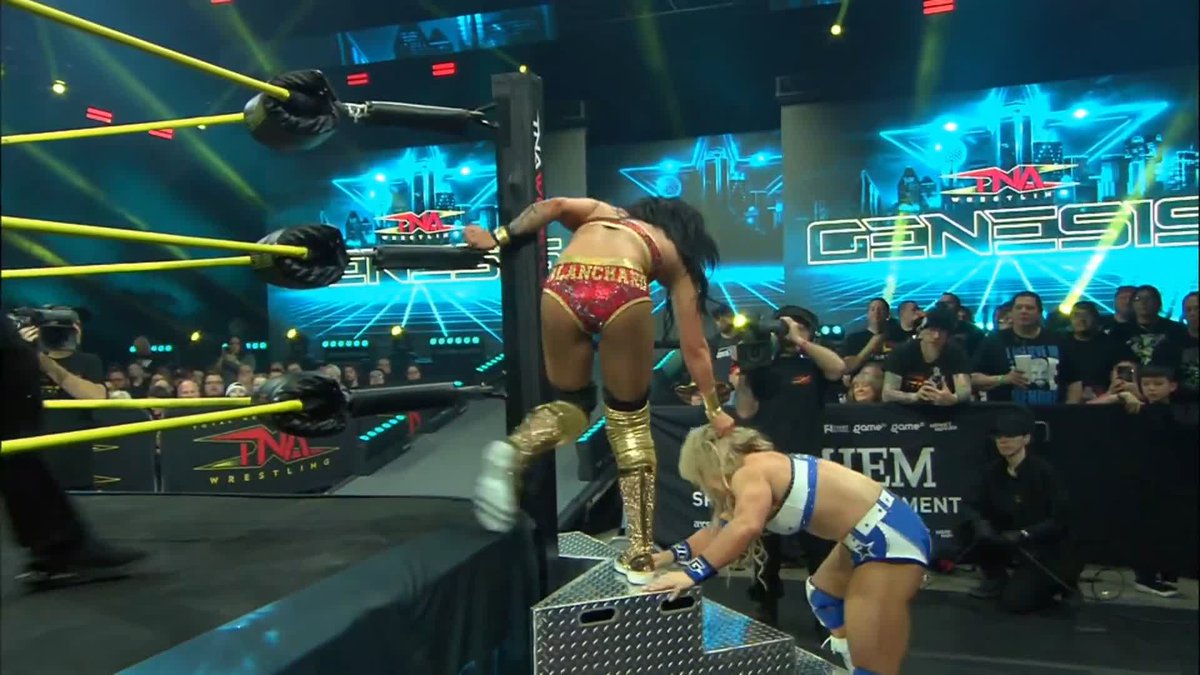.Jordynne Grace turns things around with a BRUTAL Rolling DVD on the floor! Watch #TNAGenesis on TNA+: