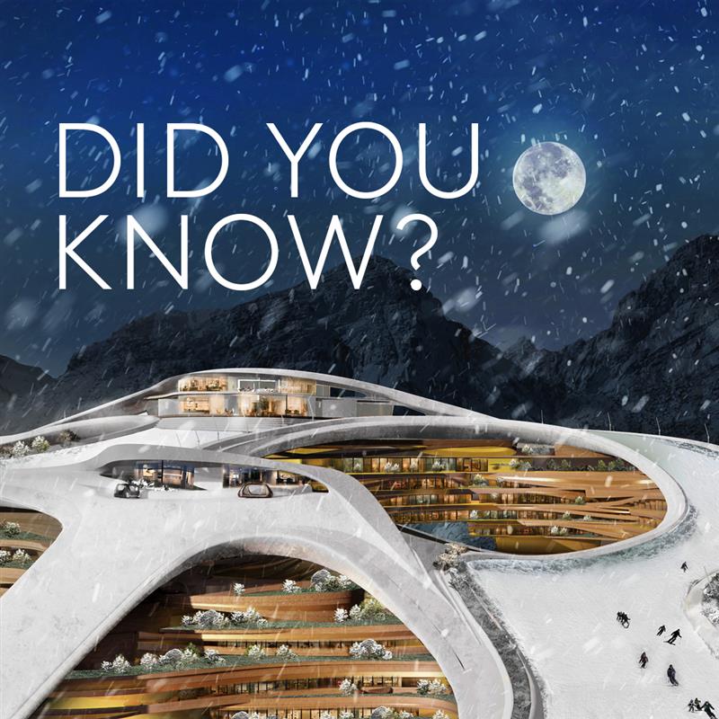 The Ski Village’s 7 stunning courtyards will stand out with unique dining, shopping, and entertainment, all set against breathtaking views—from golden sunsets to snowy peaks. Stay tuned to explore the wonders of this upcoming architectural marvel.
