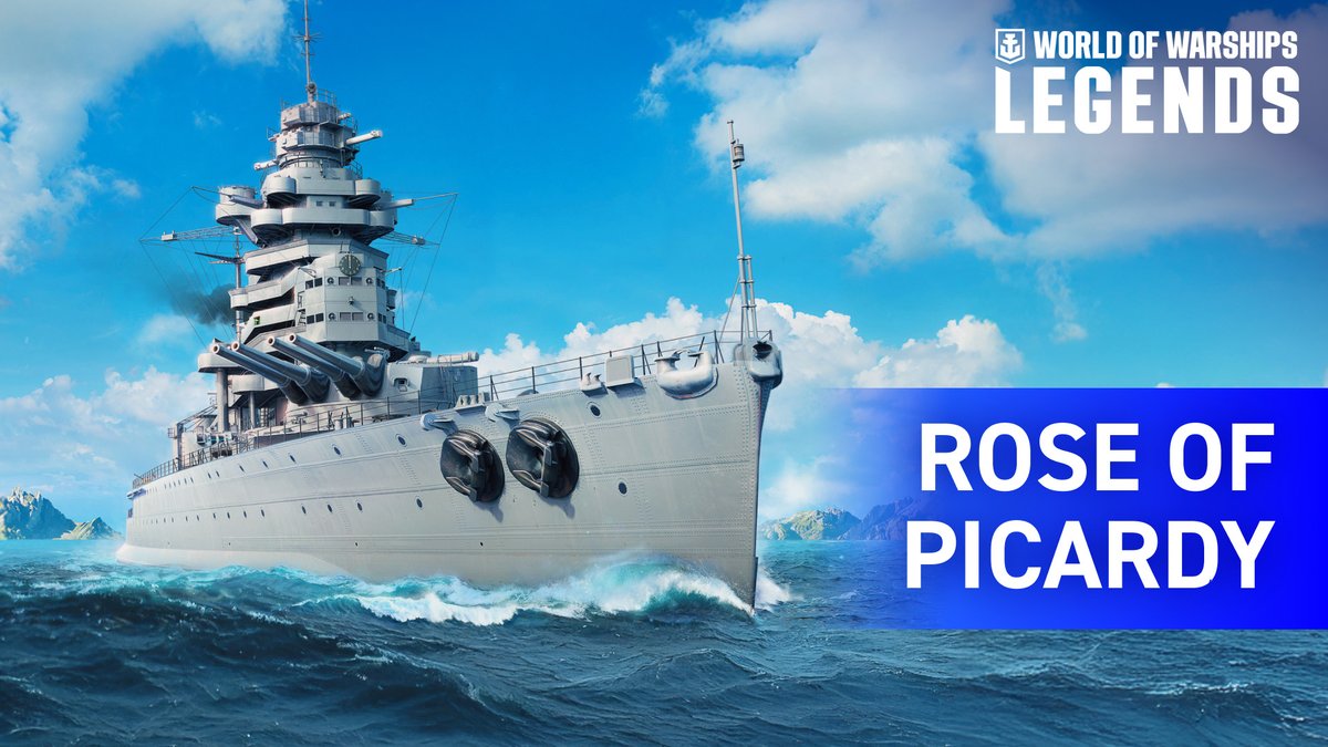 🌹 It's still cold outside, but the first flower of the year is ready to bloom! Take a look at our newest addition to the game: French Tier VII Premium battleship Picardie. Armed with sixteen 305 mm guns and a powerful secondary battery, she excels in close-range combat.