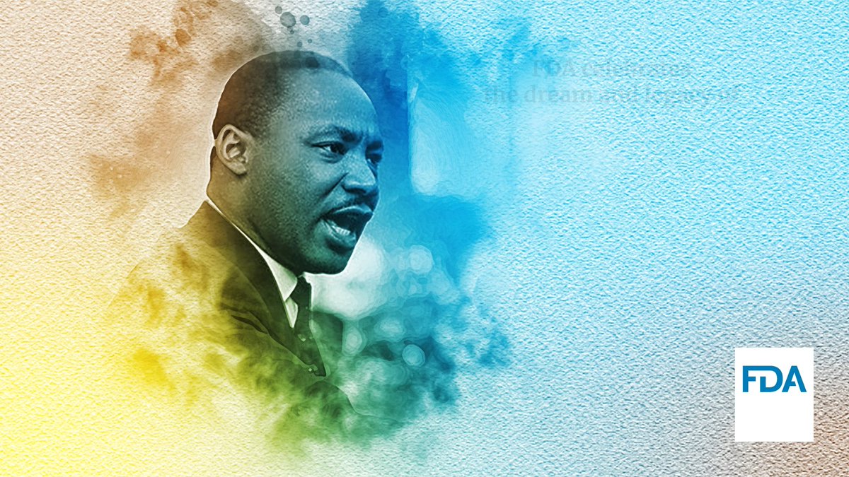 #DrMartinLutherKingJr once said, "Of all the forms of inequality, injustice in health is the most shocking and inhumane.” The FDA remains committed to promote and protect the health of diverse populations through research and communication of science that address health disparities. Thank you, Dr. King, for your dream and commitment to equality for all.