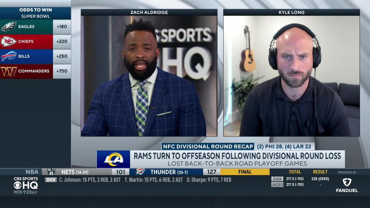 "Moving forward I am not too concerned with this Rams team because of their head coach, Sean McVay, he's one of the best in the NFL if not the best." kyle