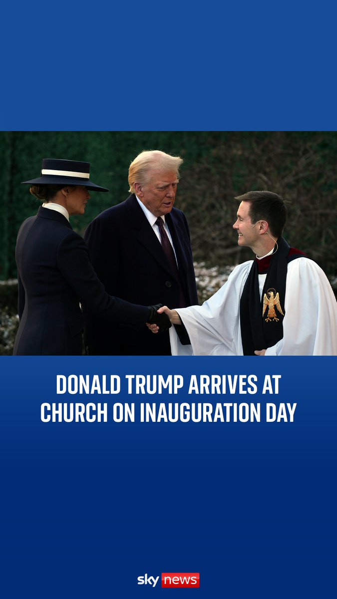 Donald Trump is attending a private church service at St John's Church before being sworn in as the 47th president of the United States. Latest updates 👉
