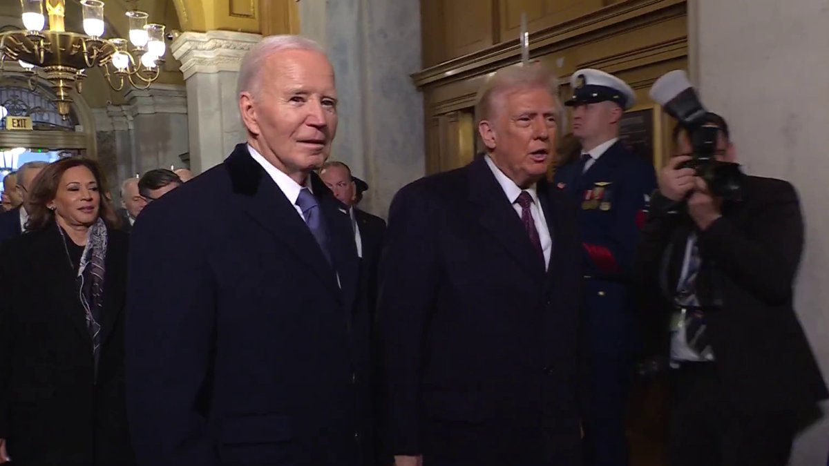 President Biden and President-elect Trump arrive at the U.S. Capitol for the inauguration