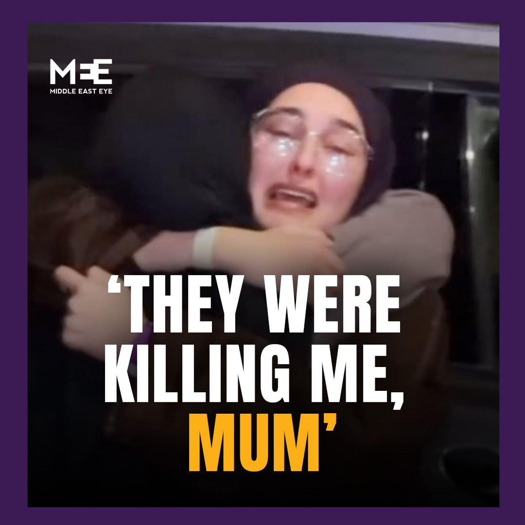 “Oh mum, I was dying. They were killing me, mum.” Palestinian prisoner Dunia Ishtia had an emotional reunion with her mother after she was freed from an Israeli prison during the first phase of the Gaza ceasefire agreement.