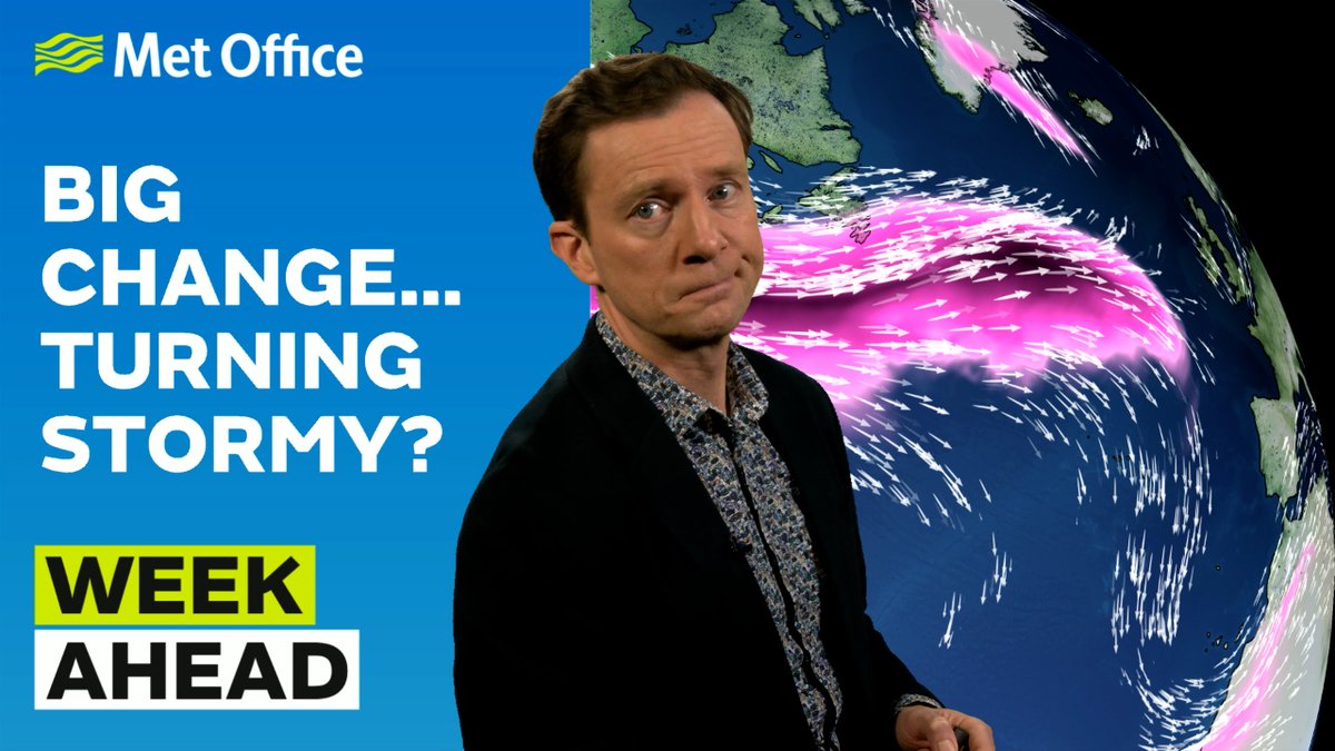 A settled start to the week. Major change on Friday as strong winds develop across the UK, continuing into the weekend. Find out more in our Week Ahead forecast 👇