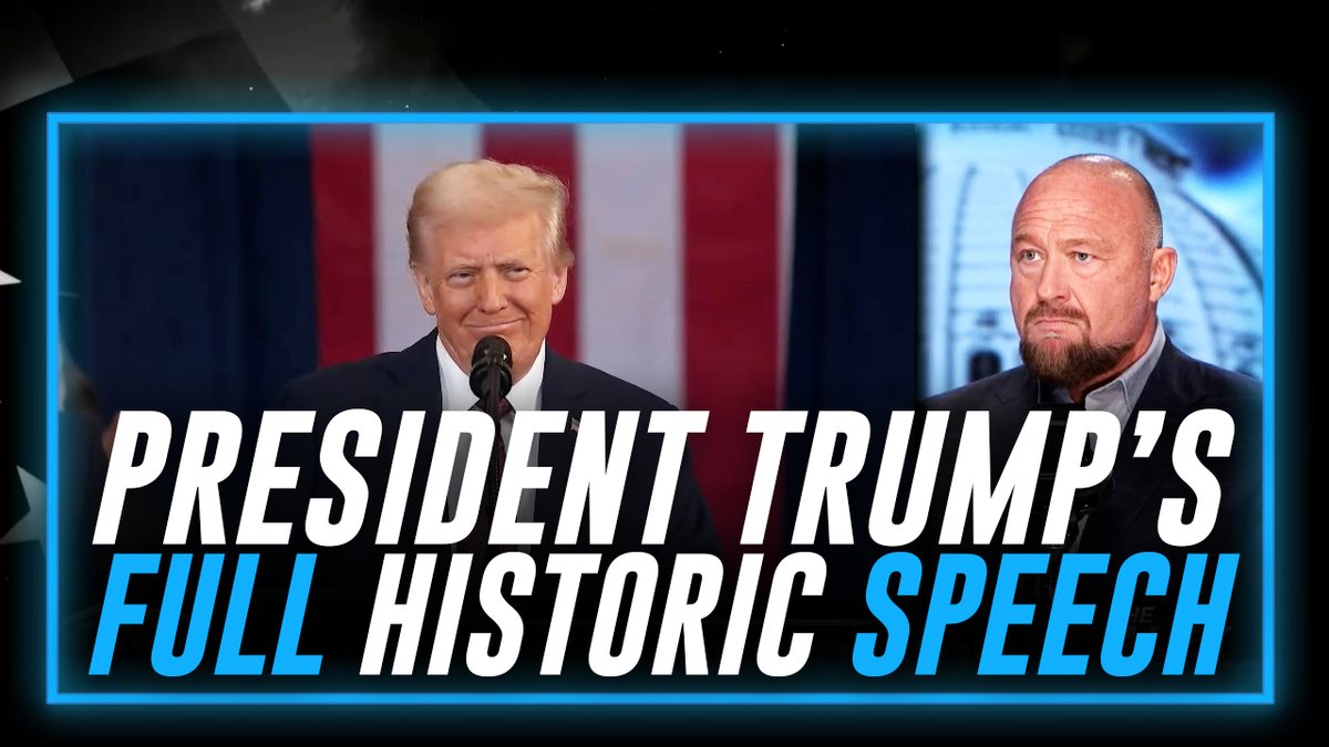 POWERFUL: Watch President Trump's FULL Historic Inauguration Speech Alex Jones Reveals What Trump's Declaration Of War Against The Globalists Means For The InfoWar » WATCH/SHARE THE LIVE X STREAM HERE:
