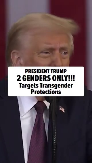 Newly inaugurated President #DonaldTrump is formally declaring the United States government will only recognize two genders ... and he's set to target federal protections for transgender people. Full story here 👉