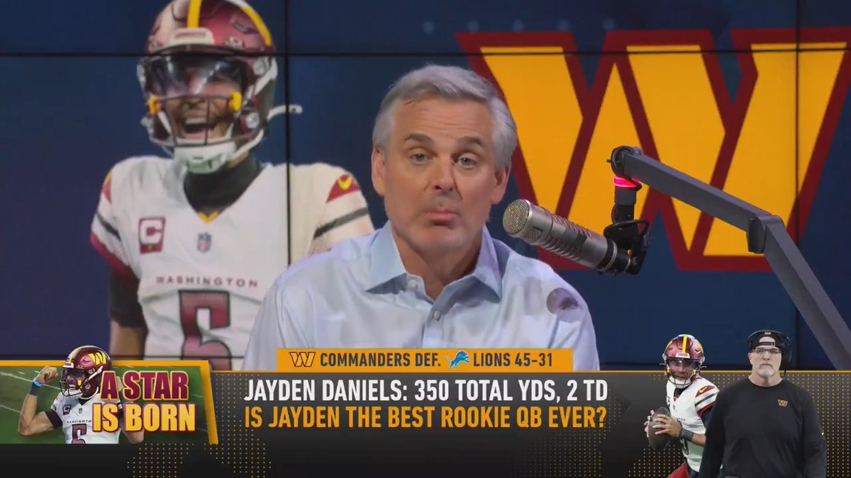 "I feel like I'm watching two movies at once — 'Miracle' and 'The Natural.'" @ColinCowherd has never seen anything like Jayden Daniels