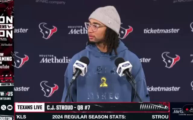 C.J. Stroud on Jayden Daniels: "In my opinion he's had the best rookie year of all-time. ... I don't root for many other teams, but I'm rooting for my boy. I'm rooting for the Commanders." Respect.