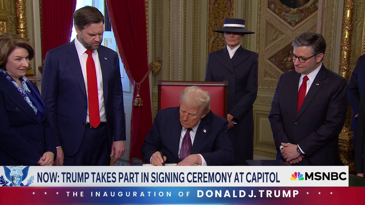 Trump takes part in signing ceremony at Capitol