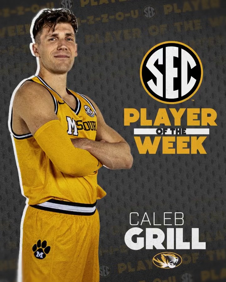 🏀 SEC Player of the Week: Jan. 20 🐯 Caleb Grill Mizzou Hoops x #SECMBB