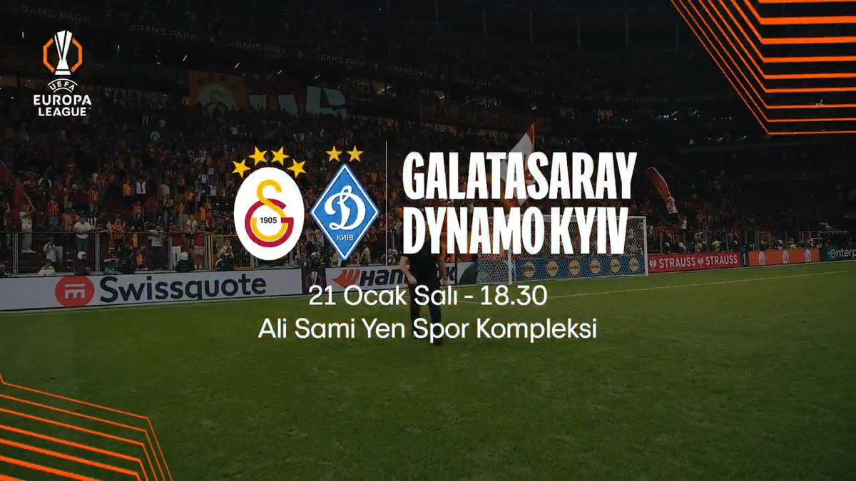 #BugünGünlerdenGALATASARAY 💪 🏆 UEFA Europa League 🗓 Lig Aşaması 7. Maç ⚽️ Dynamo Kyiv 📅 21.01.2025 ⏰ 18.30 🏟 Ali Sami Yen Spor Kompleksi 📲 #GSvDK #UEL