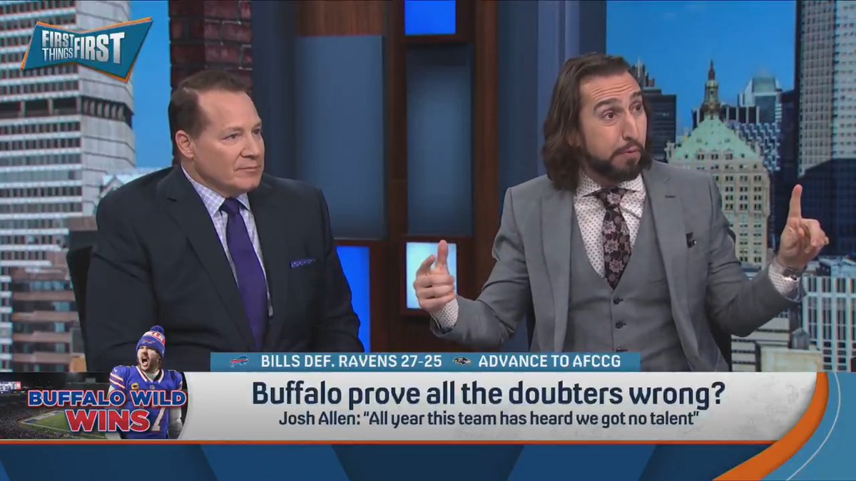 “I think next week is the Super Bowl. The winner of that game is winning the Super Bowl.” nick wright on the AFC Championship game between the Bills &amp; Chiefs