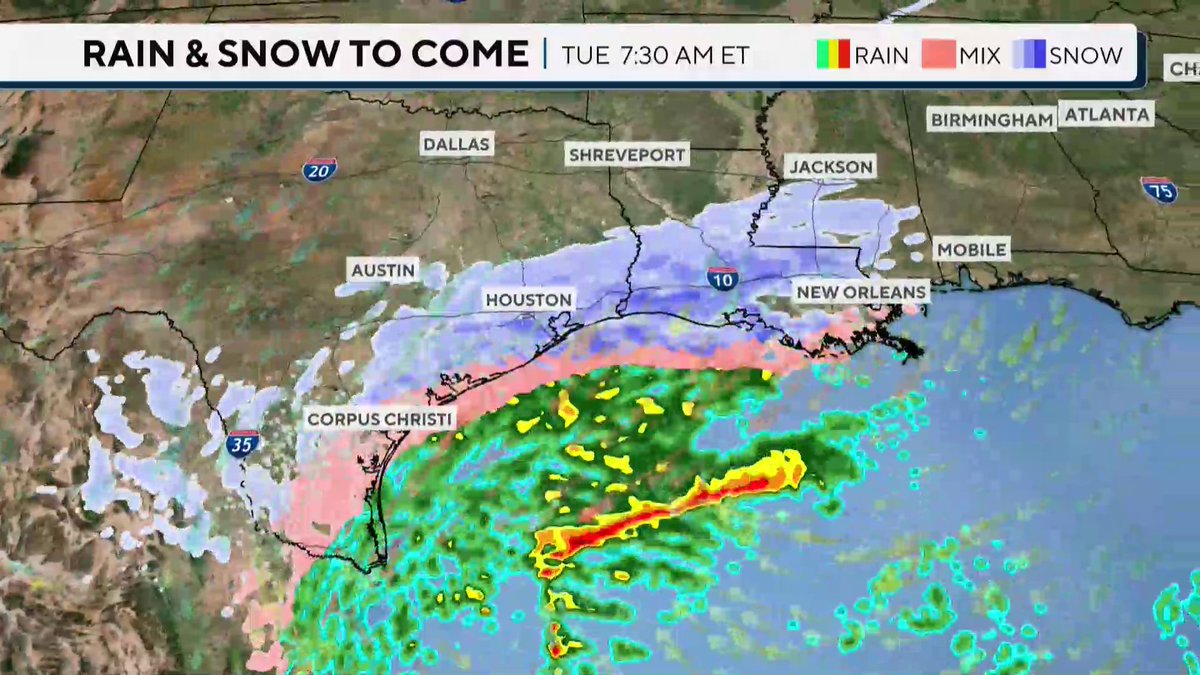 A rare and powerful winter storm is set to blanket parts of the South, from Texas to Florida, with heavy snow and ice. Meteorologist @AlbertRamonTV is monitoring the storm and the bone-chilling temperatures gripping much of the nation.