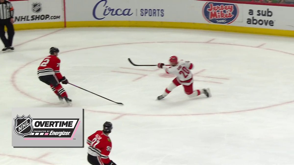 BANG 💥 Sebastian Aho wins it for the Carolina Hurricanes with his fourth Energizer OT winner of the season!