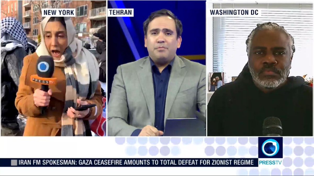 Press TV correspondent in New York Rachel Hamdoun was attacked by unknown elements during a live report on Trump's inauguration. Press TV will soon reach her for more information. Follow Press TV on Telegram: