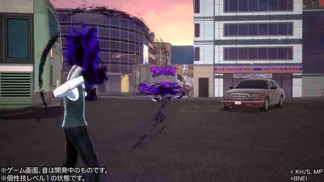 近日登場予定の #黒霧 の“個性”技を紹介！ "個性"技α「ダークマター」 狙った方向へ回転する黒い霧を飛ばす遠距離攻撃。 霧は着弾地点に一定時間留まるため、多段ヒットも狙えるぞ！ 相手に近づかれる前に動線に置くことで牽制として使うのもオススメだ！ #ヒロアカUR #ヒロアカ