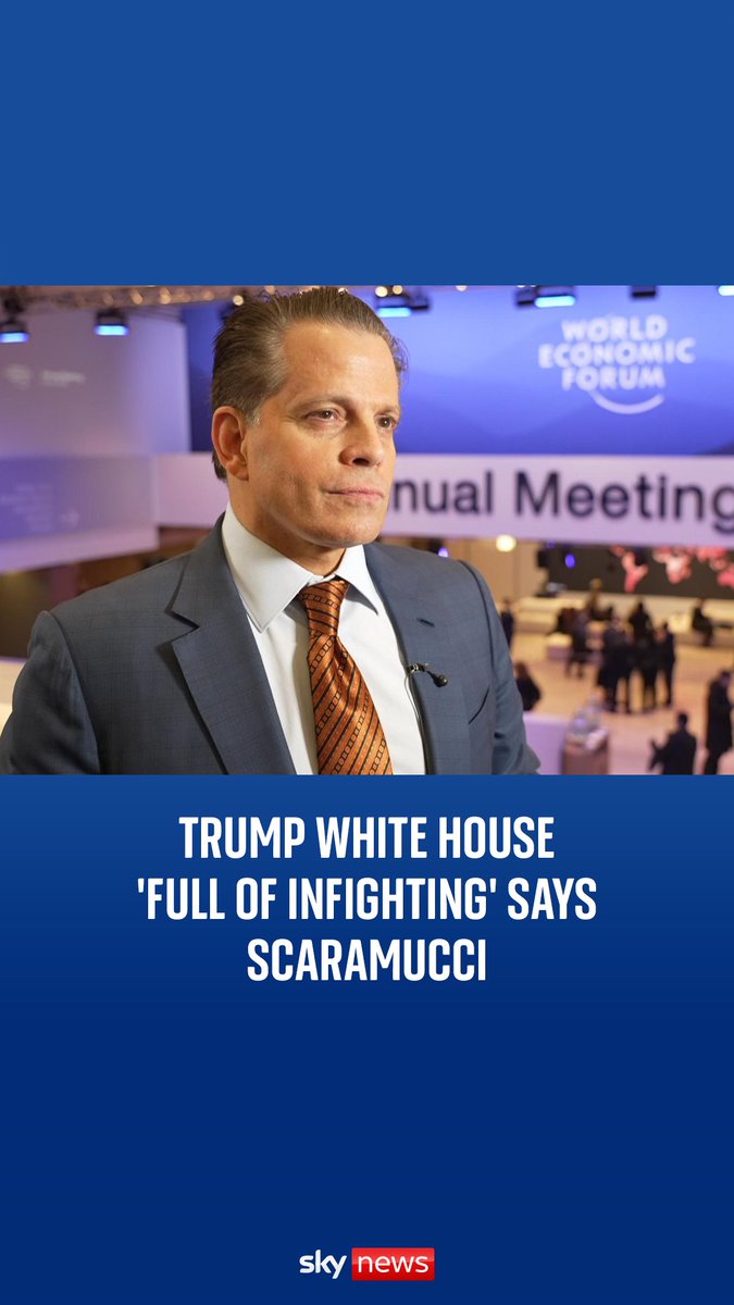 'If Trump means 10% of what he's said - it's very dangerous' Former White House Communications Director Anthony Scaramucci says there is 'lots of infighting happening right now in the White House'.