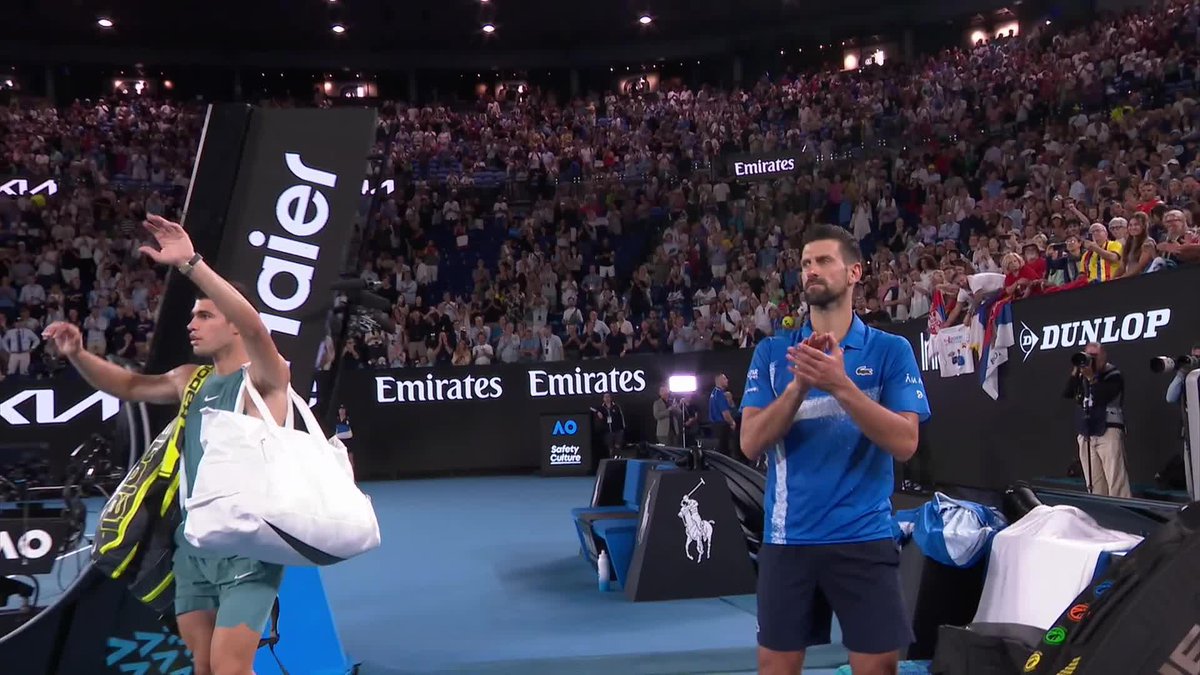 Thanks for entertaining us once again, Carlos 👏 We will see you again soon 💙 #AusOpen • #AO2025
