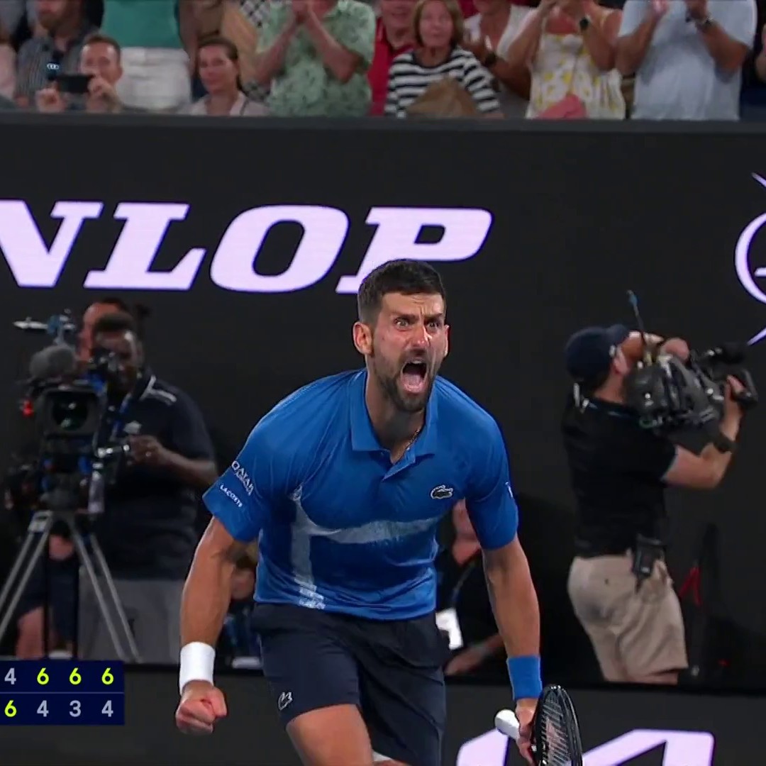 👑 The King of Melbourne is 𝐈𝐍𝐄𝐕𝐈𝐓𝐀𝐁𝐋𝐄 👑 10-time #AusOpen champion Novak Djokovic defeats Carlos Alcaraz after battling back from one set down 💪💥