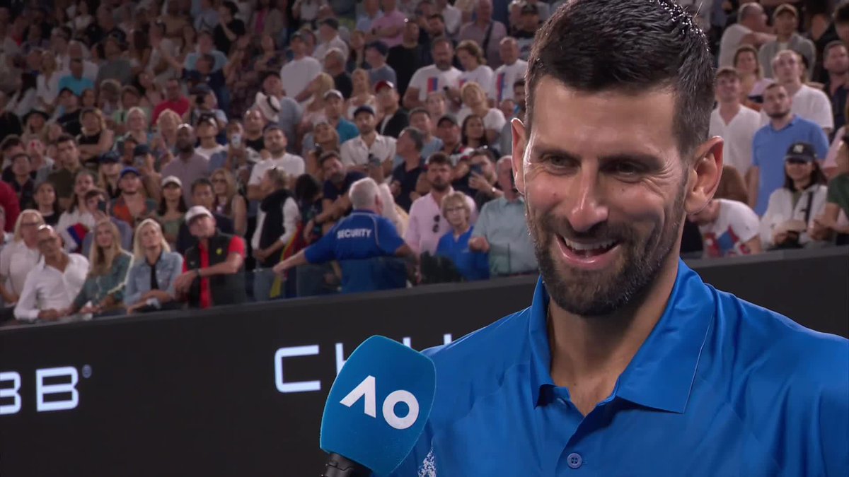 Lovely words, Nole 💙 Total respect between Novak Djokovic and Carlos Alcaraz 🤝 #AusOpen • #AO2025