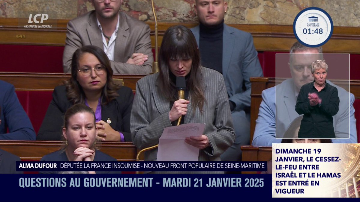 Israël assassin, Macron complice Merci Alma Dufour