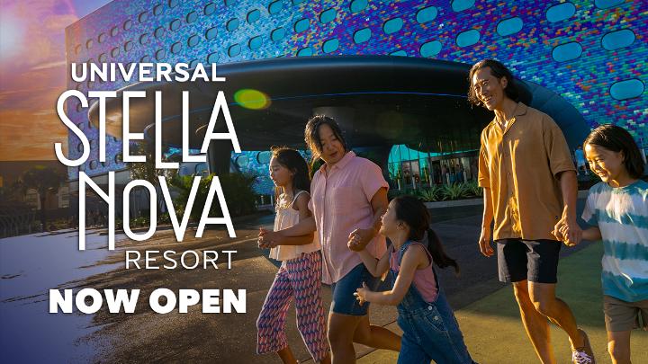 Universal Stella Nova Resort is now open! Make this new hotel your launchpad and landing zone for exciting adventures at Universal’s theme parks. Book Now: