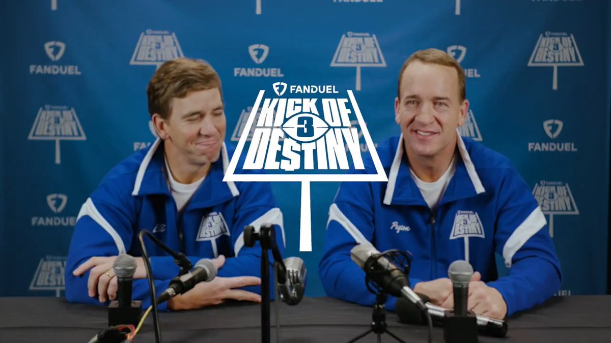 Peyton hasn't forgotten about his Stretch Armstrong, Eli Manning 🤣 | #KickOfDestiny