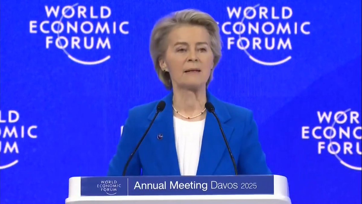 "To sustain our growth in the next quarter of the century, Europe must shift gears. Next week, we are presenting our roadmap on European Competitiveness to increase productivity by closing the innovation gap." — President Ursula von der Leyen at #WEF2025