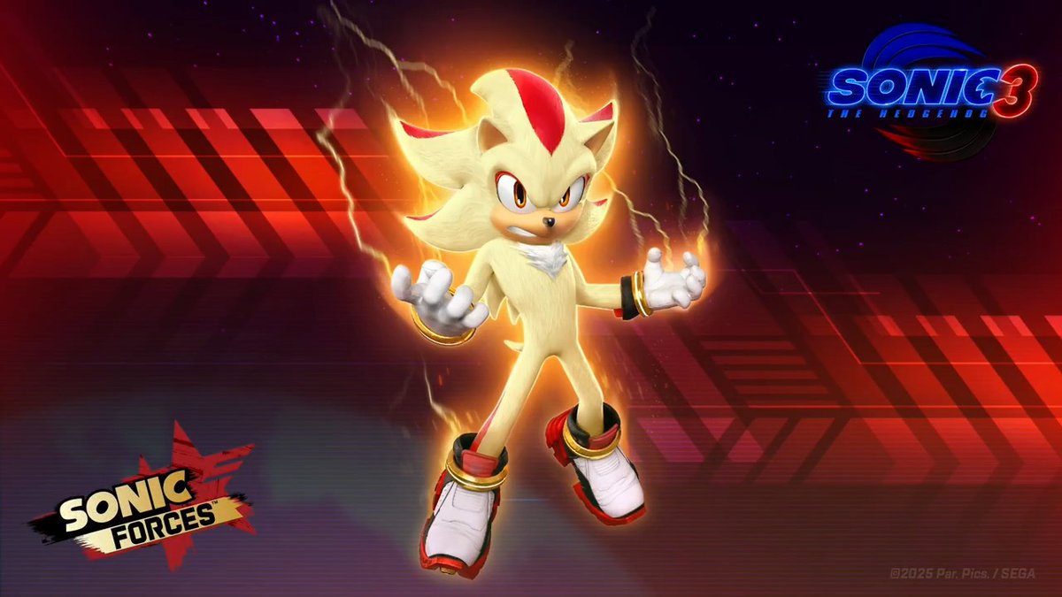 This ends now! Movie Super Shadow makes his debut in Sonic Forces and Dash!