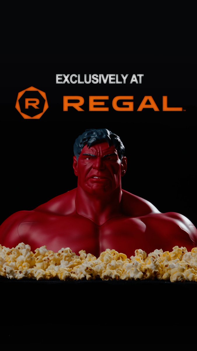 Unleash the power of Red Hulk 👊 Grab the Red Hulk popcorn container and get your tickets for Marvel Studios' #CaptainAmericaBraveNewWorld now. Coming to Regal February 14. 🍿Captain America Marvel Studios Marvel Entertainment 🎟️️: