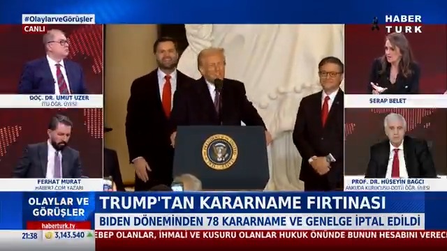 Trump'tan kararname fırtınası... İlk kararnameler hangi krizleri çıkarır? Doç. Dr. Umut Uzer #OlaylarveGörüşler'de anlattı.