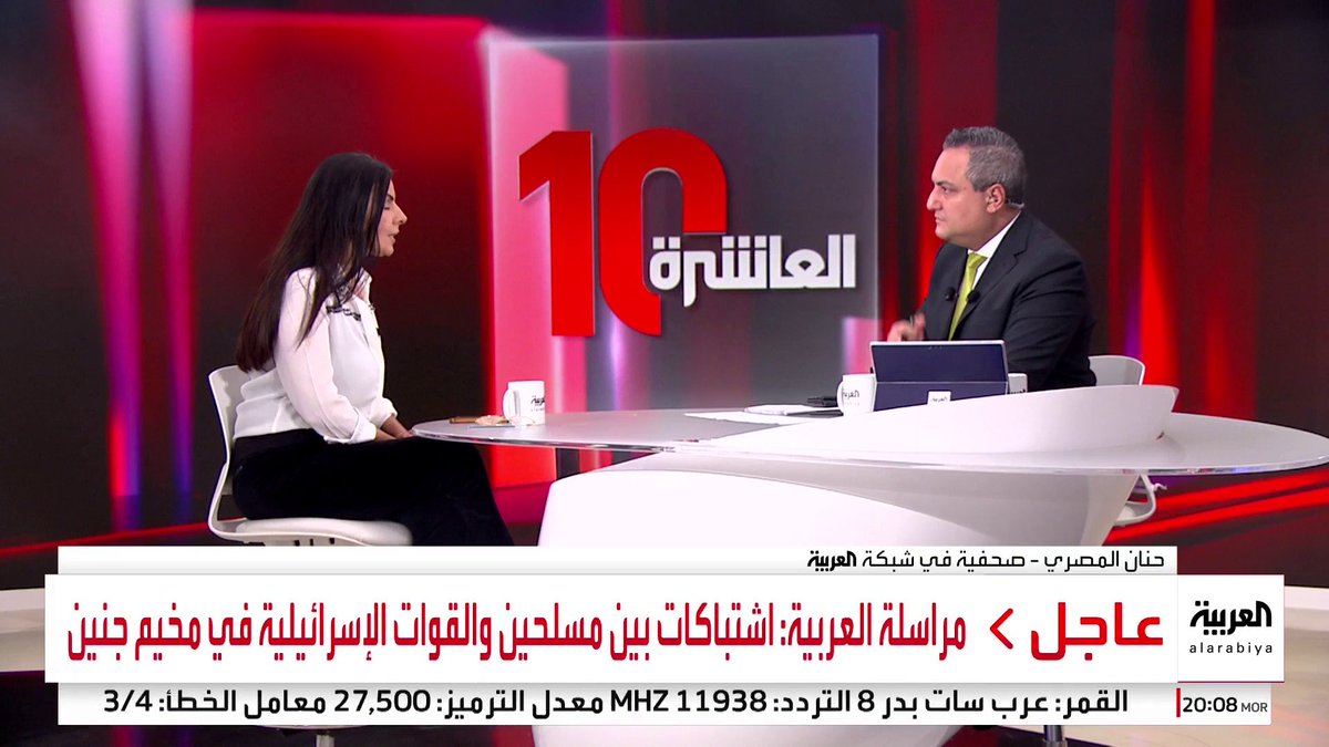 الصحفية في شبكة #قناة_العربية حنان المصري: تزايد هجمات المستوطنين على الفلسطينيين في #الضفة_الغربية بعد اتفاق #غزة.. ونتنياهو يريد إفشال السلطة الوطنية