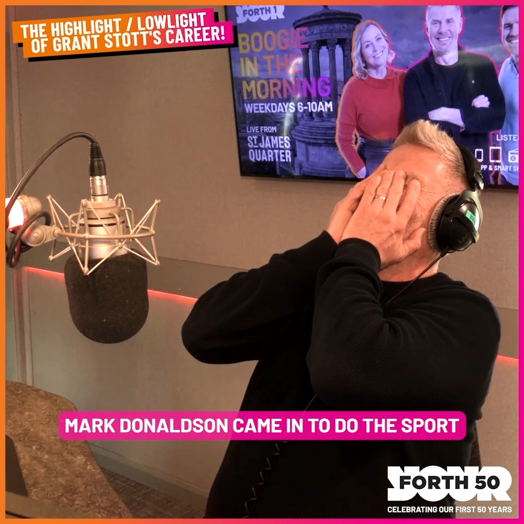 🤣 Forth 1 legend Grant Stott joins Boogie, Arlene & Marty tomorrow morning for our 50th birthday 🎉 Grant shares the highs (and awkward lows 😳) of his time on Forth 1 😂 Grant Stott 🎙 Boogie 📻 Arlene Stuart Marty 📻