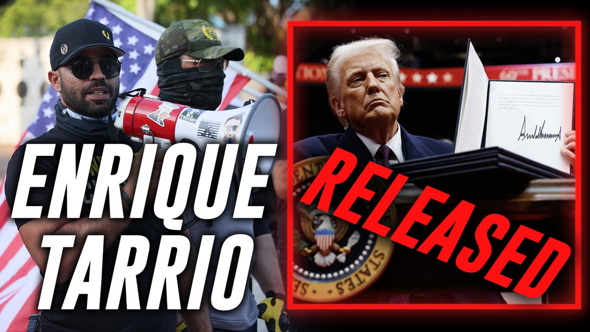 EXCLUSIVE: Former J6 Hostage / Leader Of The Proud Boys Enrique Tarrio Joins Infowars For First Interview After Release From Political Captivity By President Trump "Trump Literally Gave Me My Life Back" Enrique Tarrio » WATCH/SHARE THE LIVE X STREAM HERE: