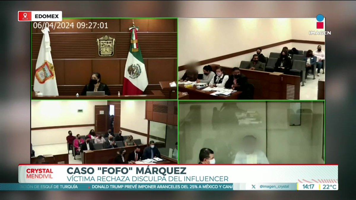 Edith, la mujer que fue golpeada por "Fofo" Márquez, rechazó la disculpa del influencer en la audiencia de ayer; la defensa del agresor pidió que no ser juzgado por el delito de tentativa de feminicidio. #YoTeVeo con Crystal Mendivil por Imagen Televisión