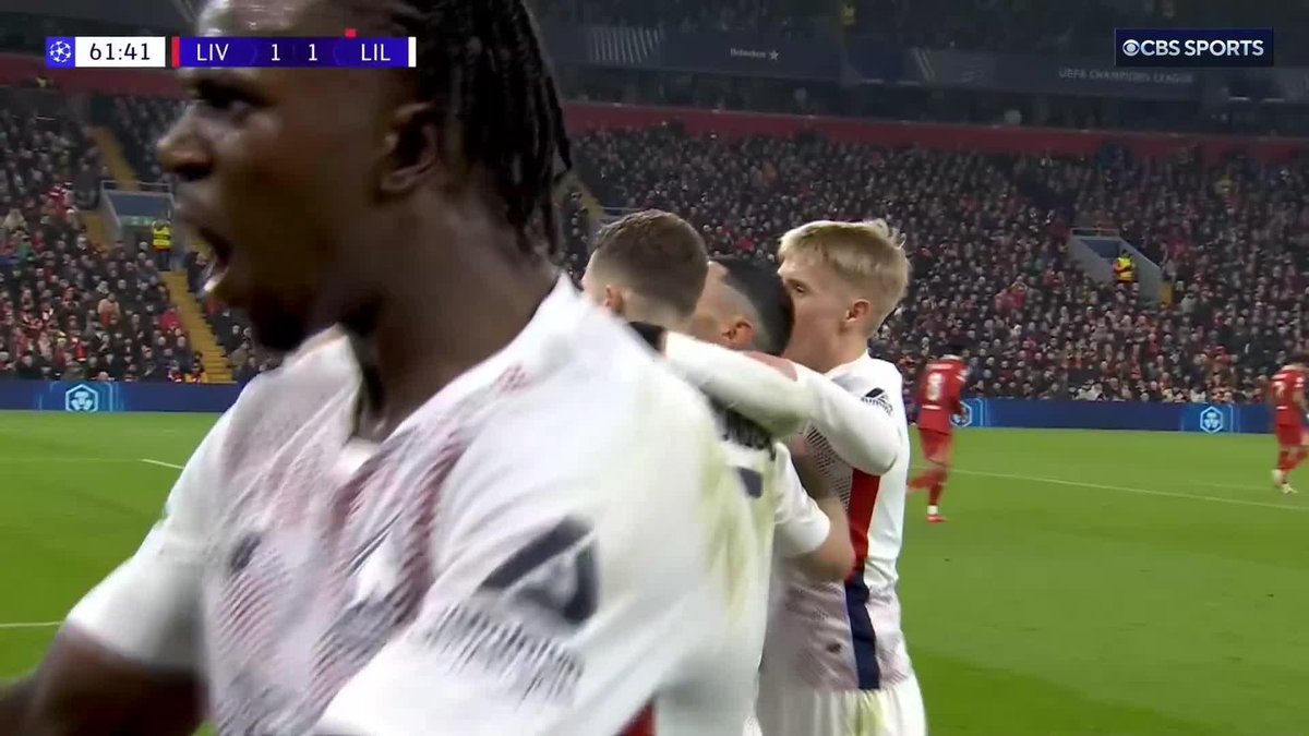 Canada's Jonathan David stuns Anfield to level for ten man Lille ⚡🇨🇦