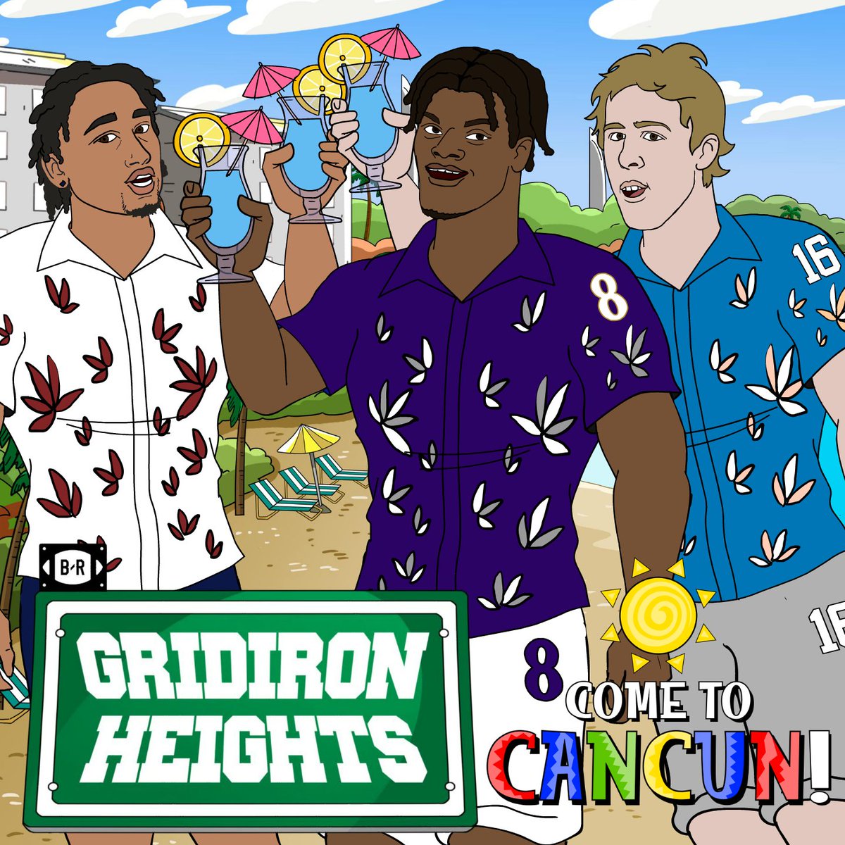 Burrow, Lamar and other eliminated stars hit Cancun ☀️ New #GridironHeights
