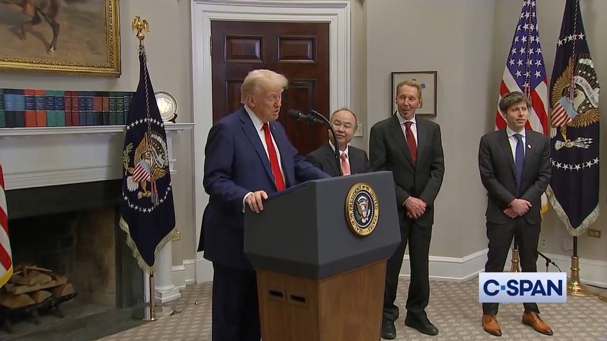 NOW - Trump announces $500 billion AI "Project Stargate."