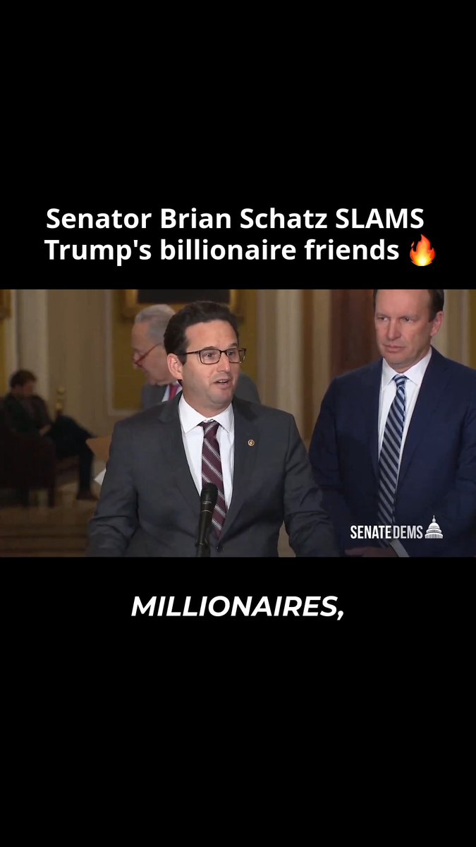 Senator Brian Schatz SLAMS Trump and his billionaire friends 🔥