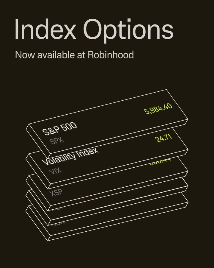 Index Options? We’ve got them. Available now on Robinhood. See options disclosures at: