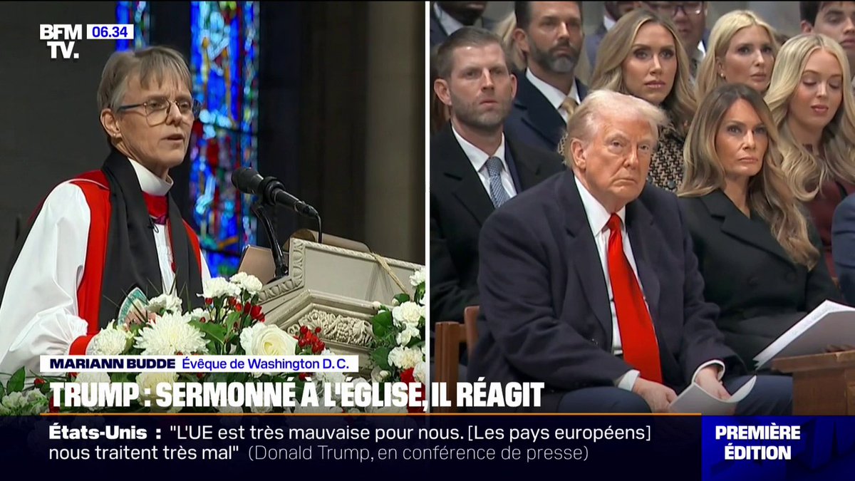 "J'ai trouvé que ce n'était pas une bonne messe": sermonné à l'église, Donald Trump réagit