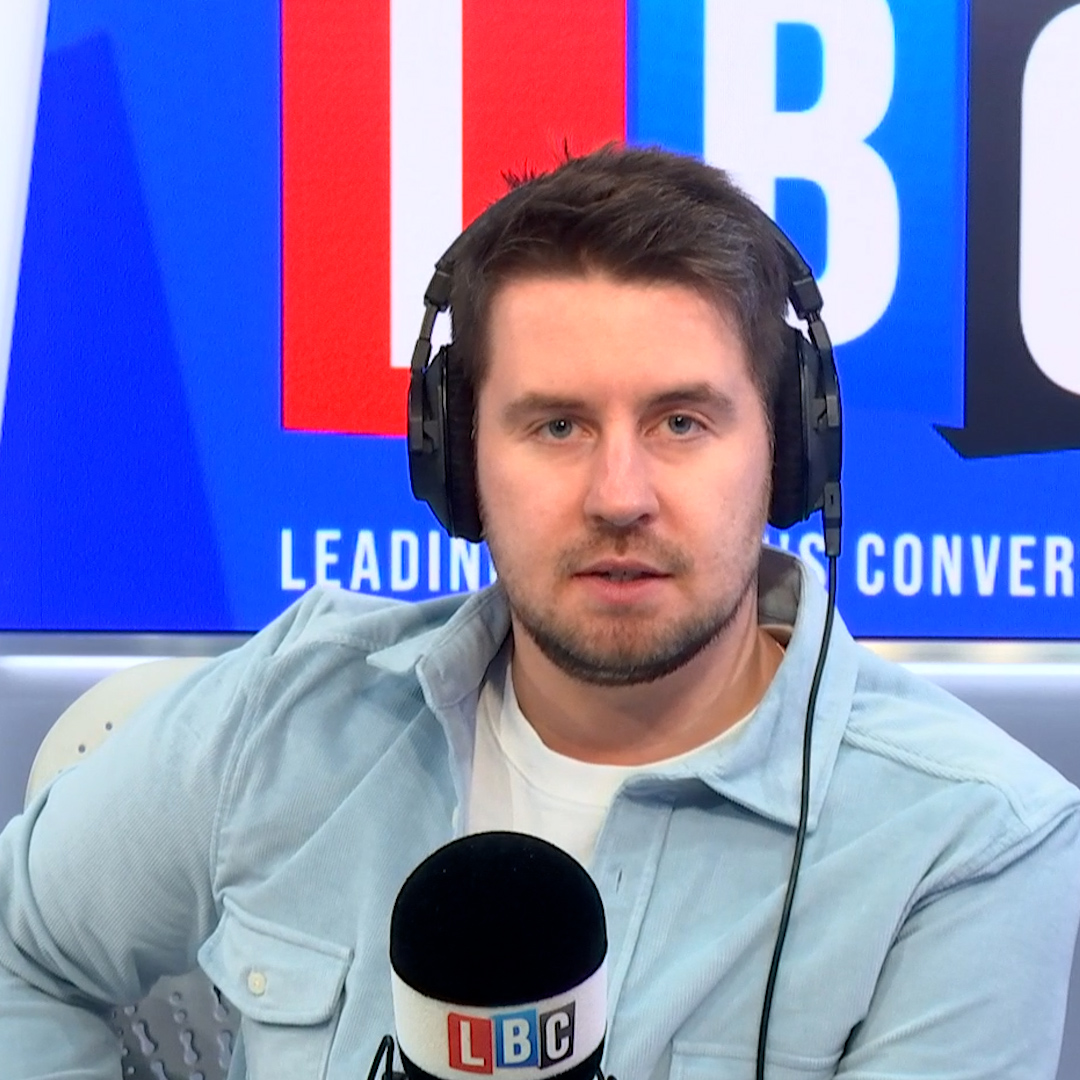 'Have you ever been in a situation where you had to deny that you were doing a Nazi salute?' @BenKentish questions caller Ravi, who staunchly defends Elon Musk.